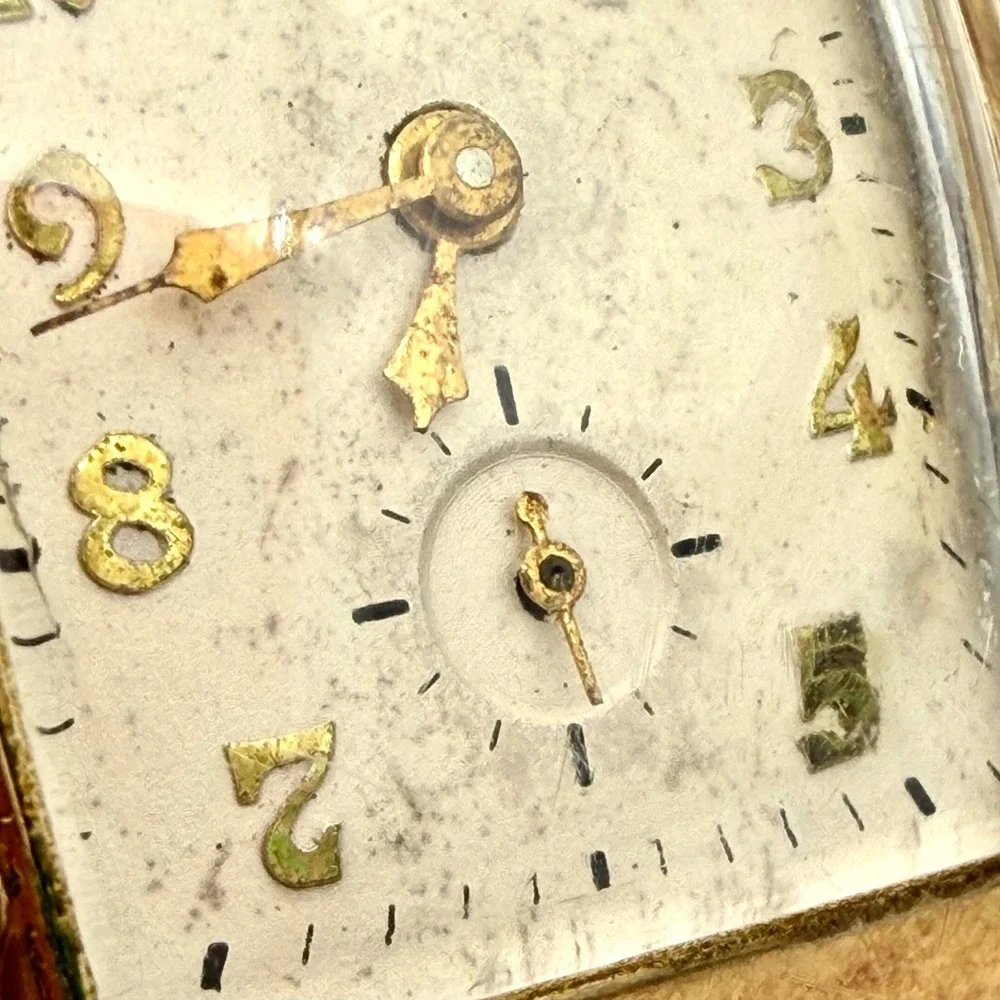 Bulova Mens Tank Watch 10AX 21 Jewel 10K‎ Gold Filled Working Broken Crown